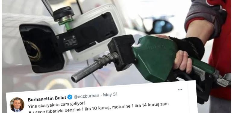 Benzin ve motorine bir zam daha…