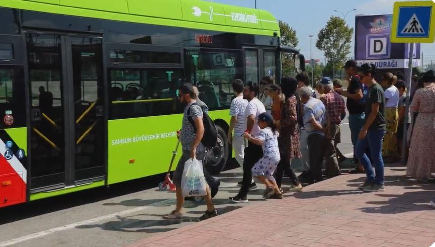 Samsun’da elektrikli otobüsler hizmete başladı