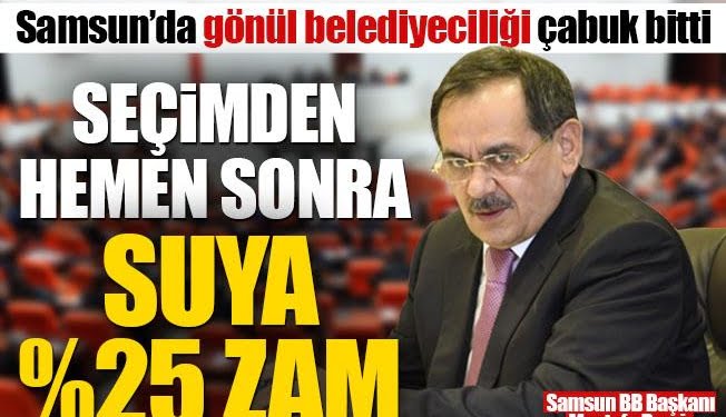 Samsun'da gönül belediyeciliği çabuk bitti