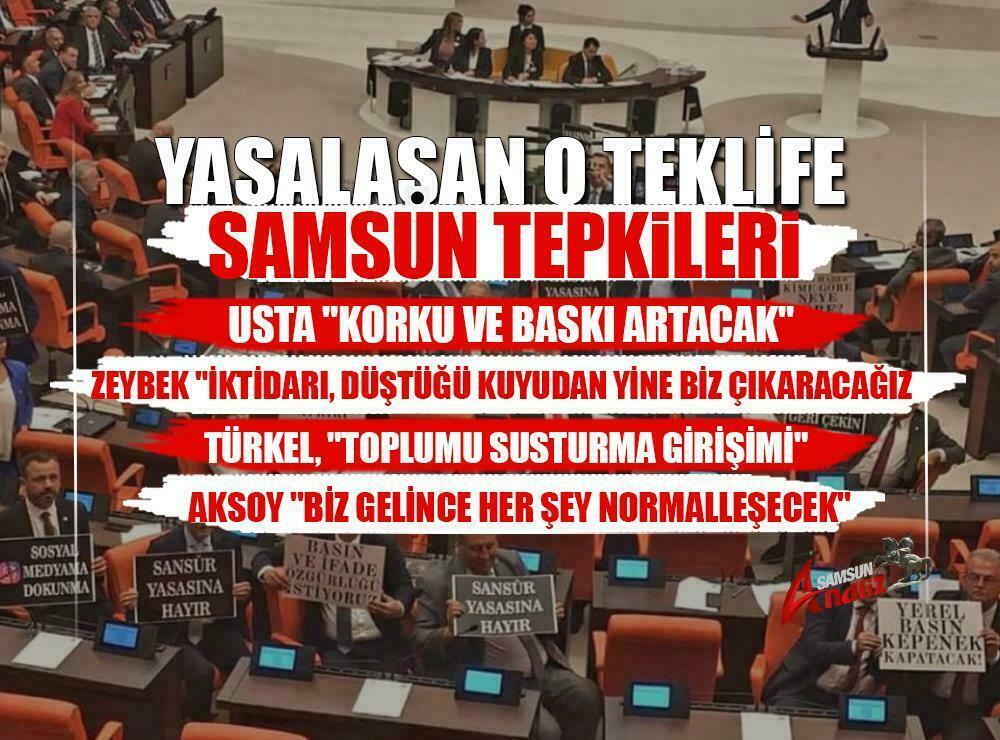Sansür yasasına Samsun’dan tepki var