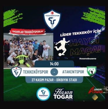 Lider Tekkeköyspor için haydi maça