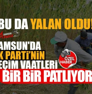 SAMSUN'DA BİR AKP VAATLERİ PATLADI