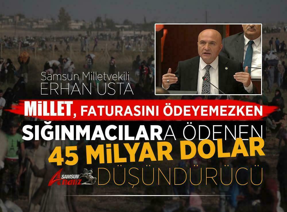Usta'dan sığınmacılara harcanan paraya tepki