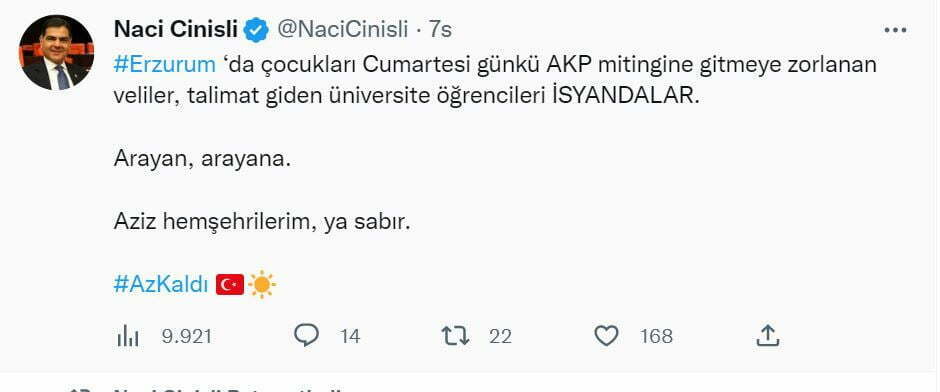 AK Parti mitingi için velilere izin formu gönderildi