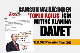 Samsun Valiliğinden miting daveti