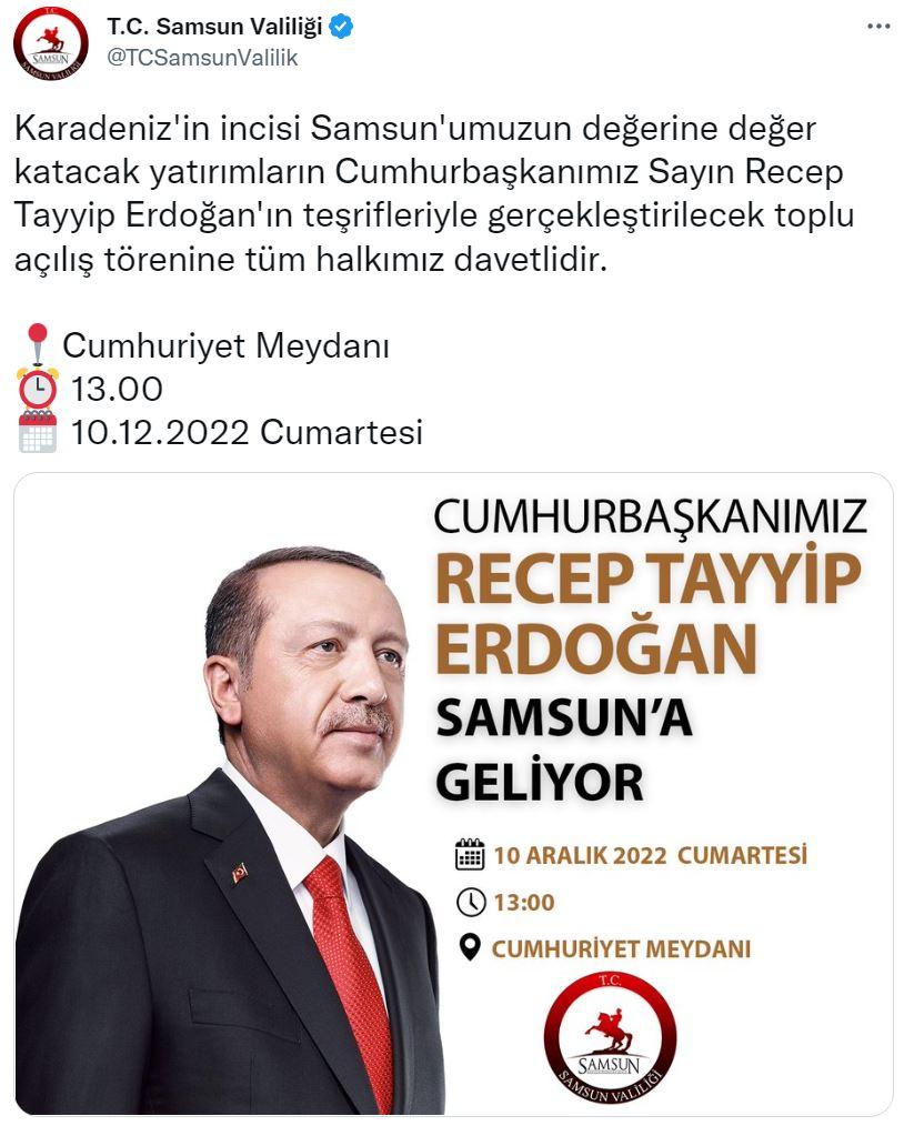 Samsun Valiliğinden Mitinge Davet
