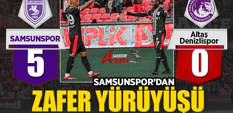 Samsunspor - Altaş Denizlispor maçın kazananı belli oldu