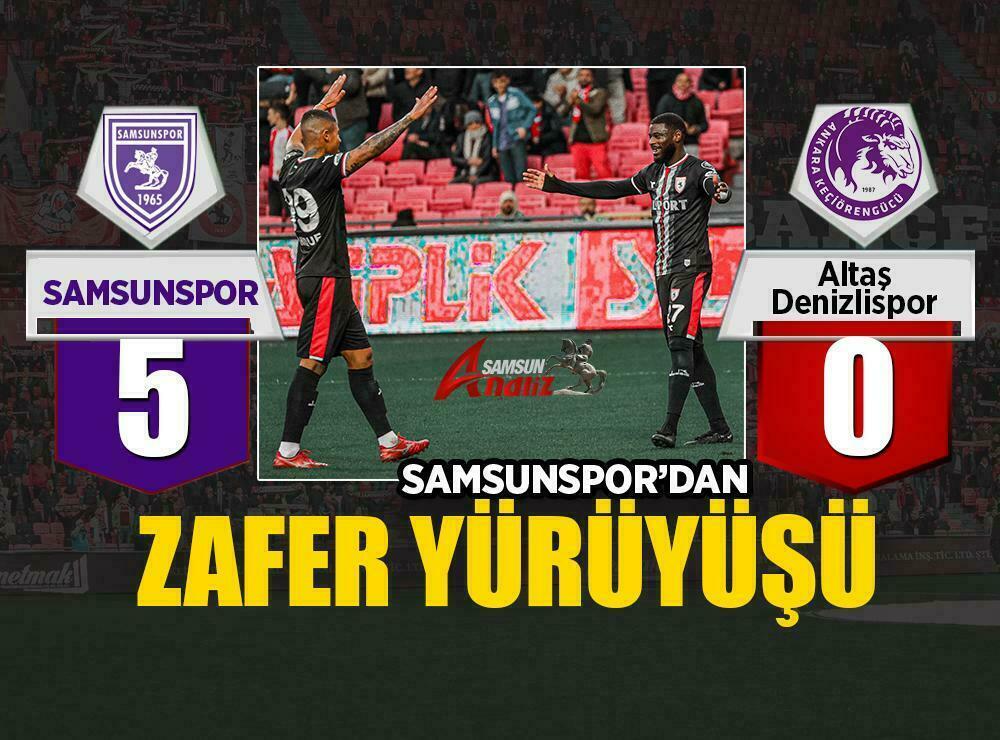 Samsunspor - Altaş Denizlispor maçın kazananı belli oldu