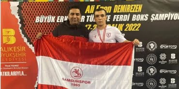 Samsunsporlu boksörün bronz madalya gururu