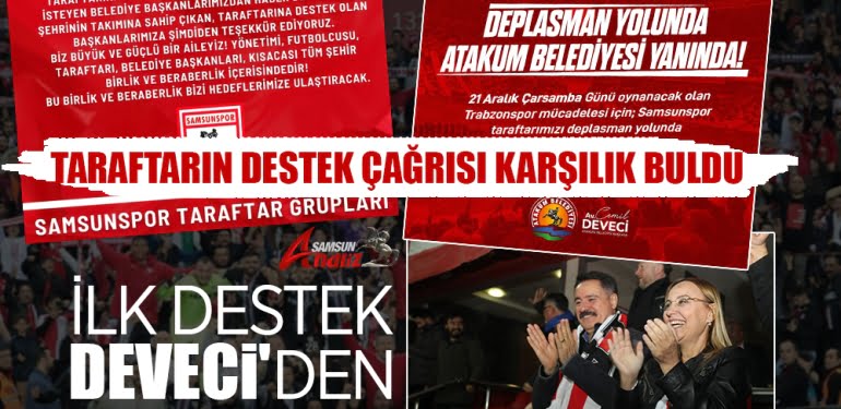 Taraftara ilk destek Cemil Deveci'den