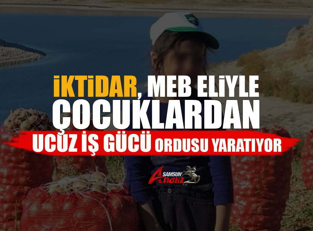 İktidar, çocuklardan ucuz işgücü ordusu yaratıyor-