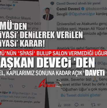 OMÜ'den Programcı Oğuzhan Uğur'a izin çıkmadı