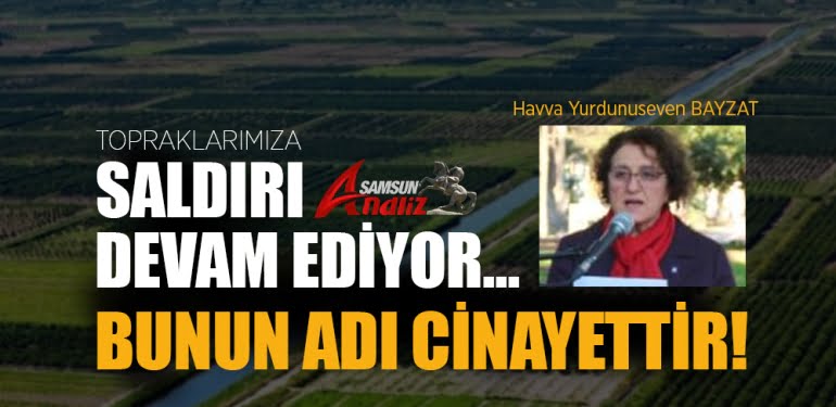 Samsun’da tarım topraklarına saldırı