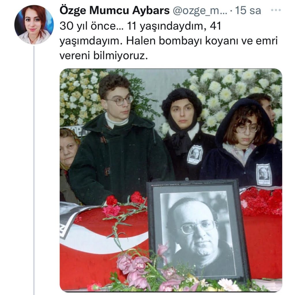 Uğur Mumcu'nun kızı Özge Mumcu Aybars