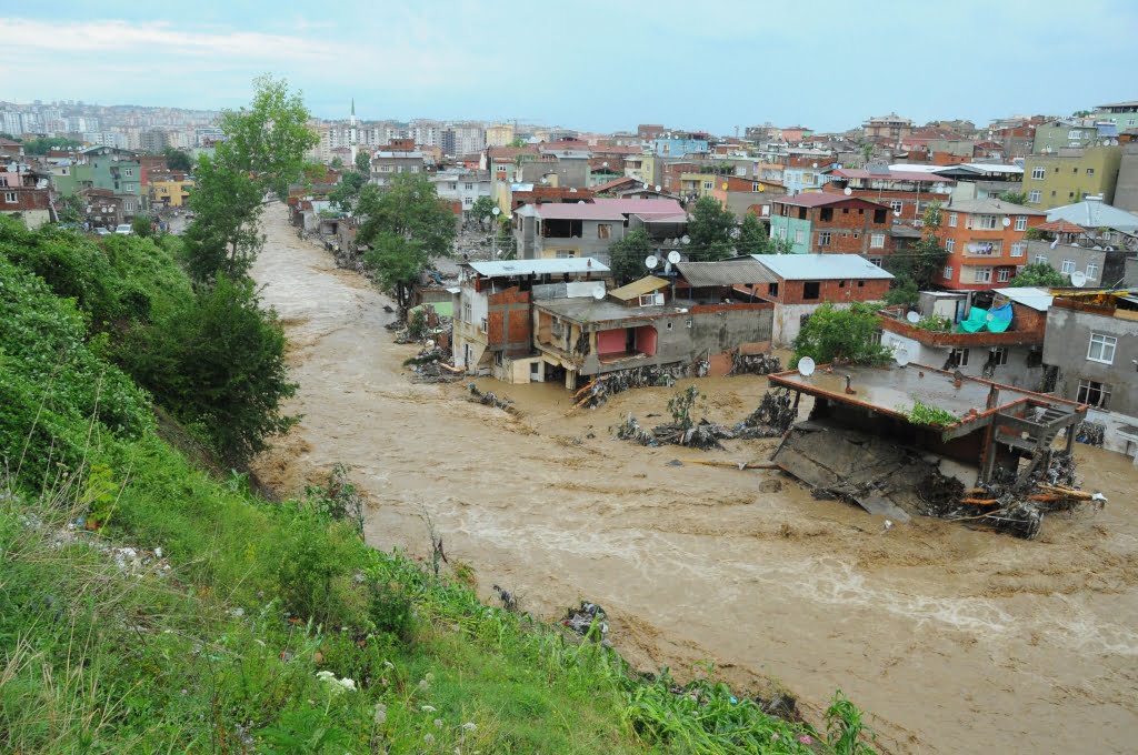 Samsun'daki sel felaketinden fotoğraflar