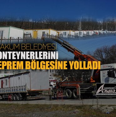 Atakum’da deprem bölgesine destekler devam ediyor