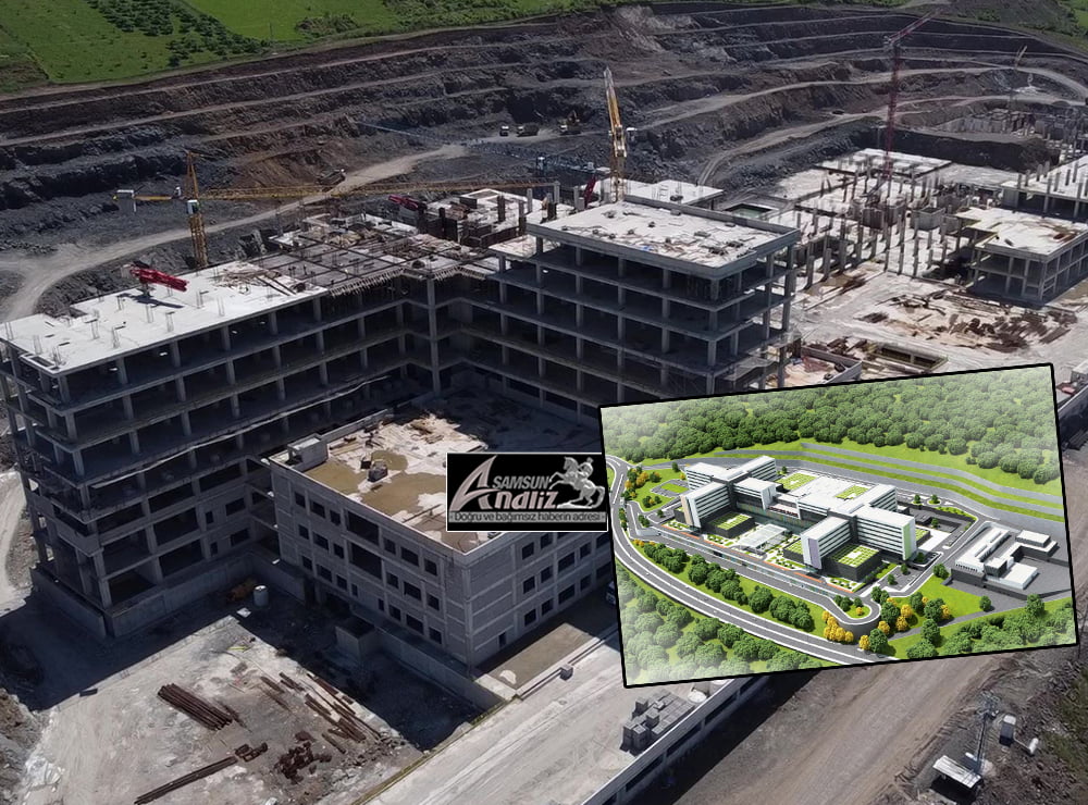 Samsun Şehir Hastanesi'nin kaba inşaatı bitmek üzere