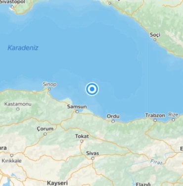 Samsun'un açıklarında deprem