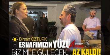 İYİ Partili Birsen Öztürk, esnafın derdini dinledi