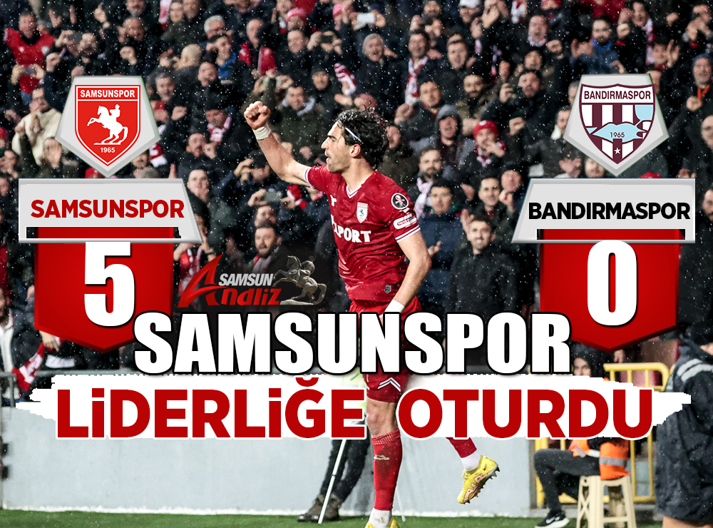 Samsunspor liderliğe oturdu