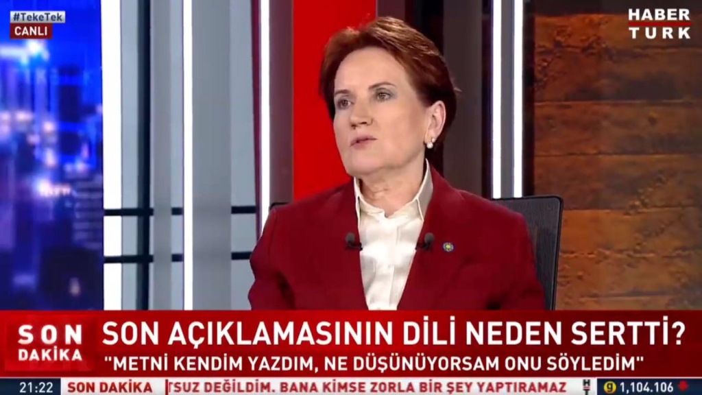 Akşener, Fatih Altaylı’nın Teke Tek programında
