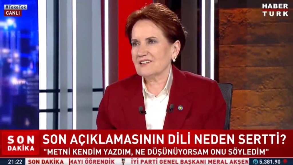 Akşener, Fatih Altaylı’nın Teke Tek programında