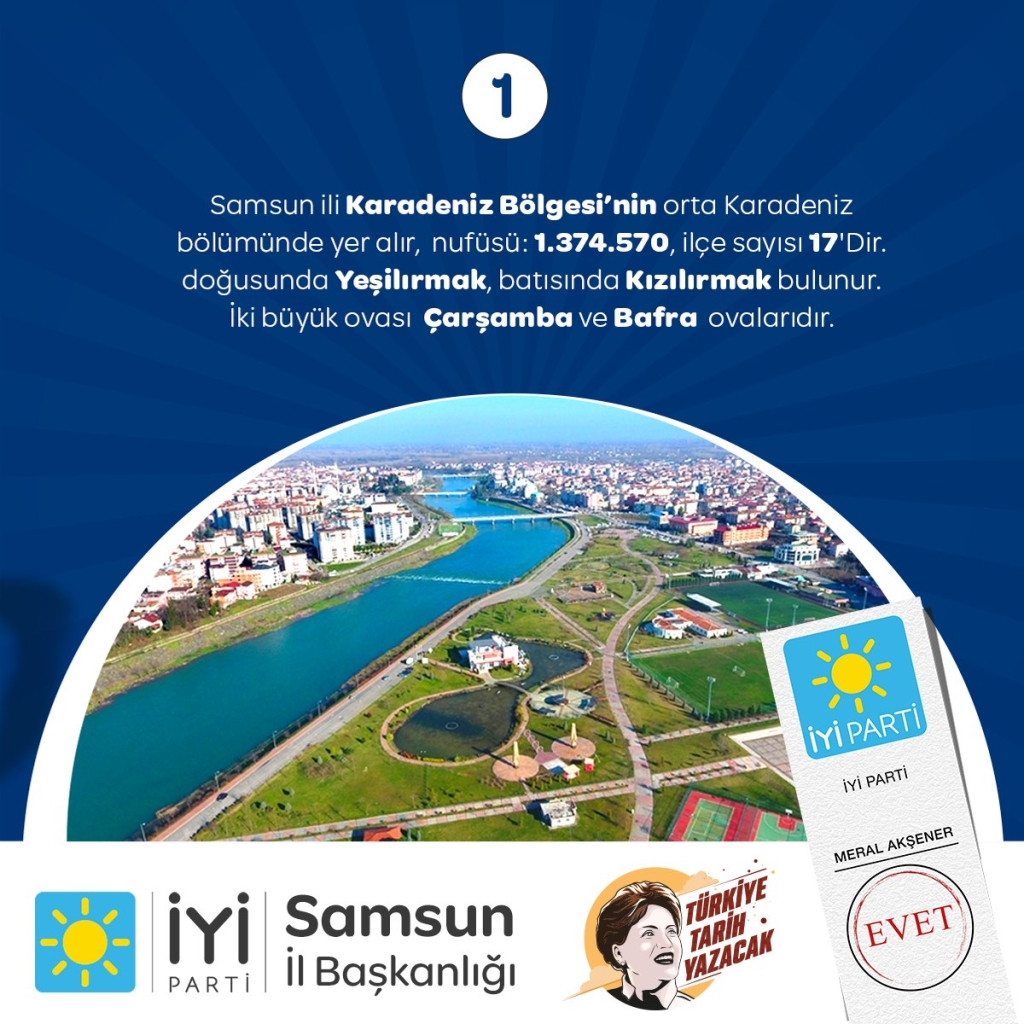 İYİ Parti'den Bakan Muş'a Samsun Tanıtım Kılavuzu Göndermesi