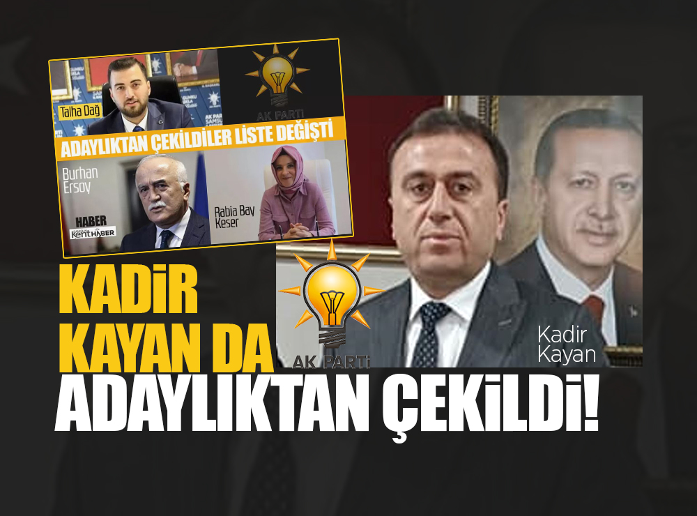 AK Parti'nin Samsun'daki Bir Adayı Daha Adaylıktan Çekildi