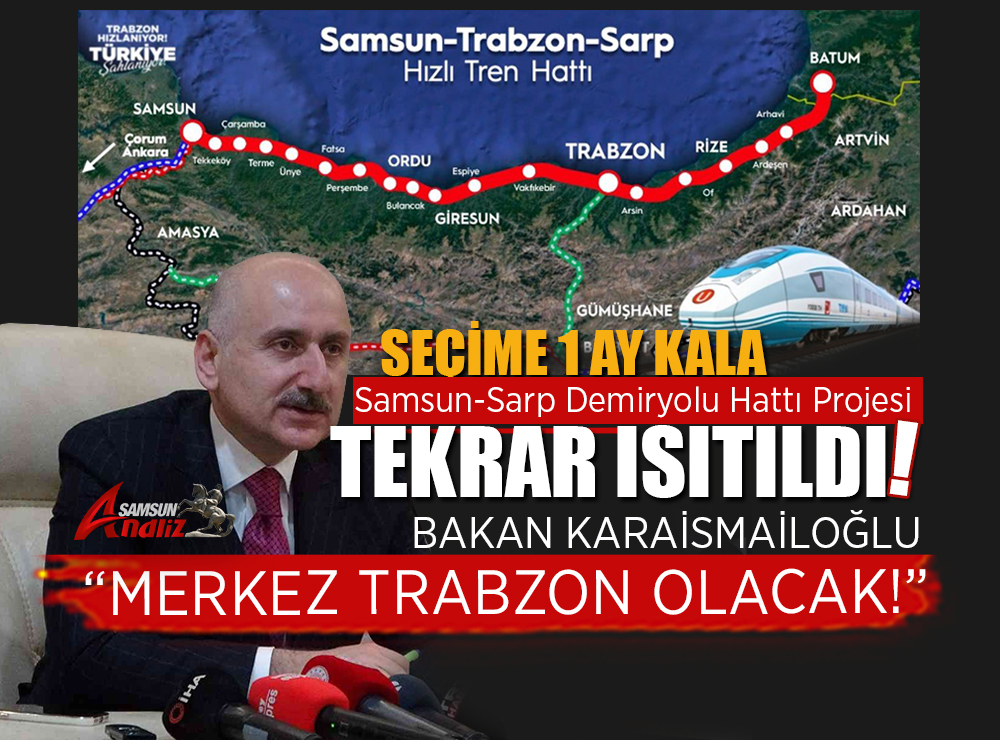 Samsun-Sarp Demiryolu Hattı Projesi Tekrar Isıtılıyor