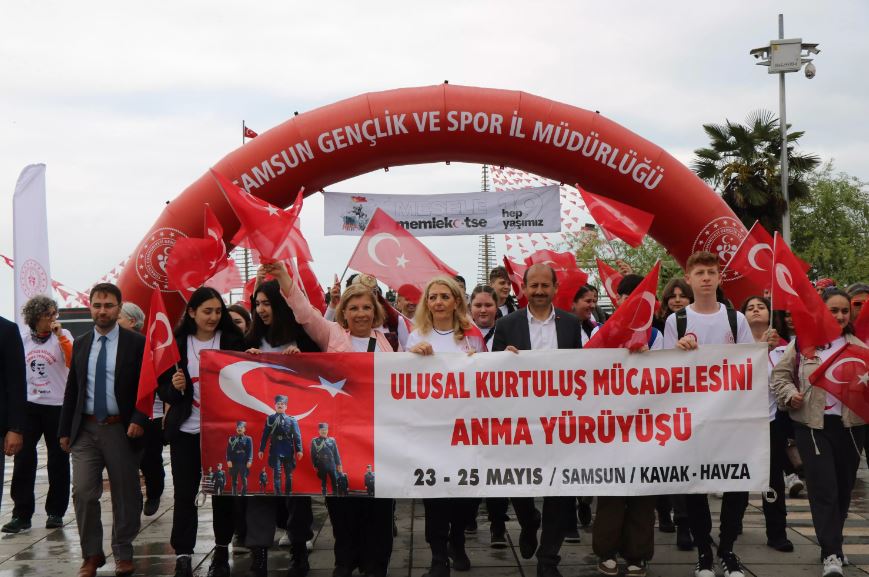 Samsun'da Ulusal Kurtuluş Mücadelesi Yürüyüşü Başladı