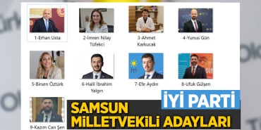İYİ Parti Samsun Milletvekili Adayları