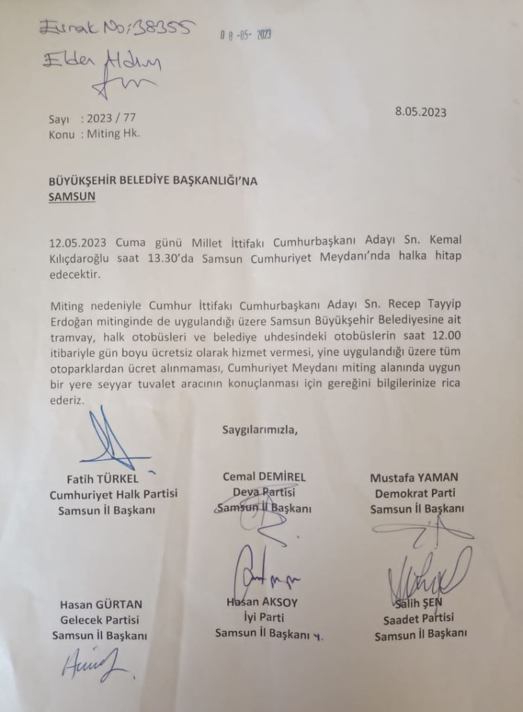 Millet İttifakı'ndan Miting Öncesi Talep Dilekçesi