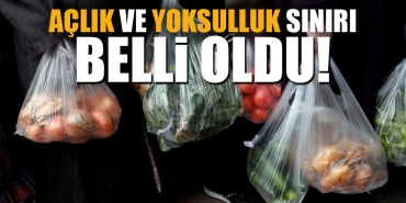 Açlık ve Yoksulluk Sınırı Belli Oldu