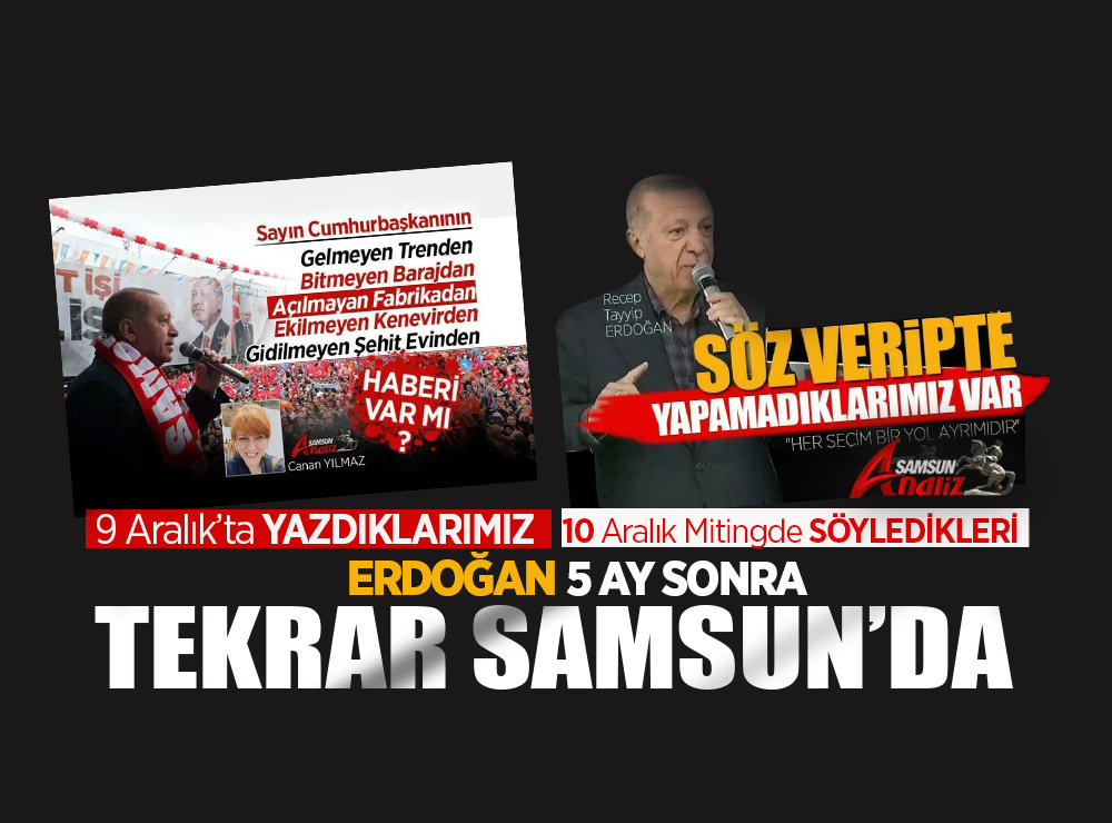 Ak Parti Lideri Erdoğan Yarın Samsun'da