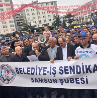 Samsun'da İşçilerin Kadro Eylemi