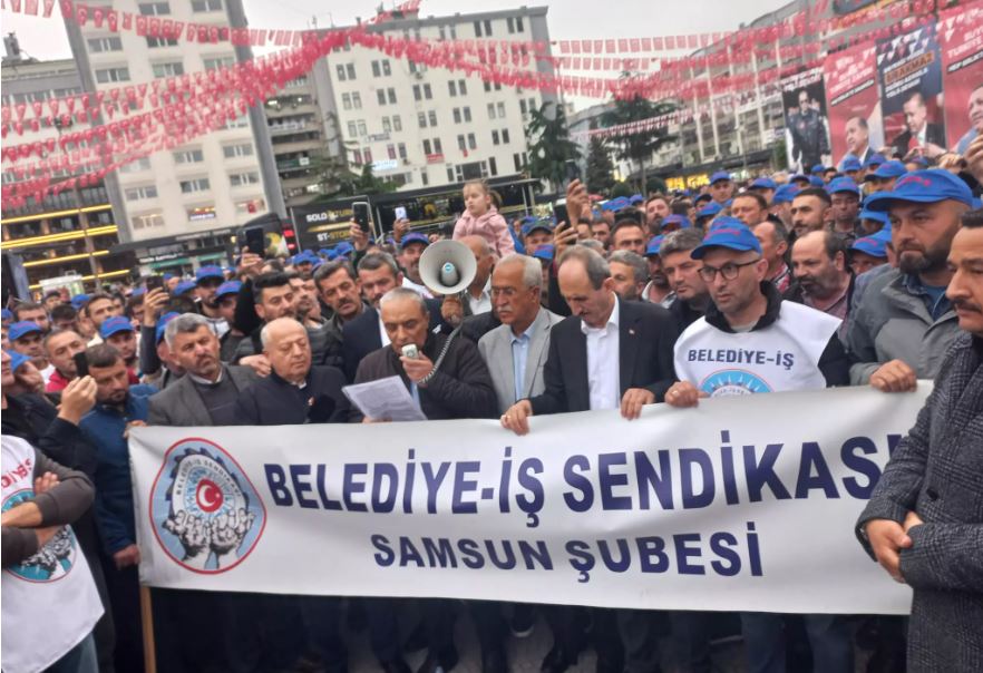 Samsun'da İşçilerin Kadro Eylemi