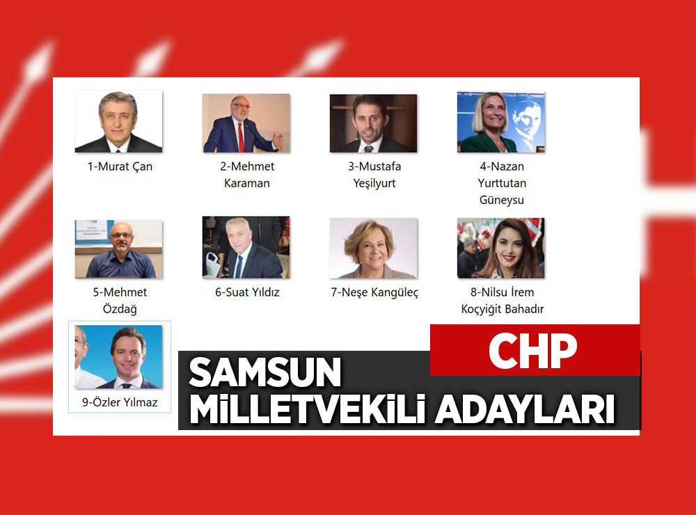 CHP Samsun Milletvekili Adayları