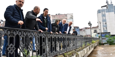 Samsun'da Terme Deresi Taştı