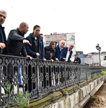 Samsun'da Terme Deresi Taştı