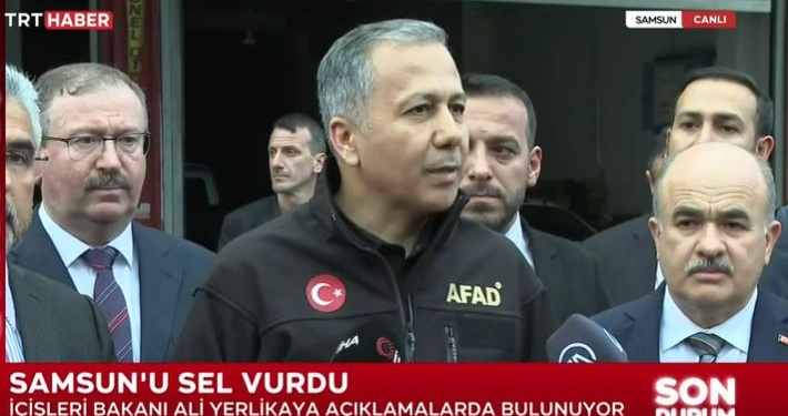 İçişleri Bakanı Yerlikaya, 'Sel'in Ardından Samsun'da
