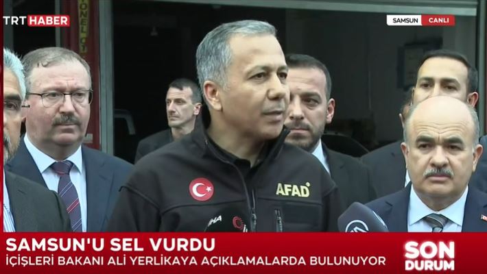 İçişleri Bakanı Yerlikaya, 'Sel'in Ardından Samsun'da