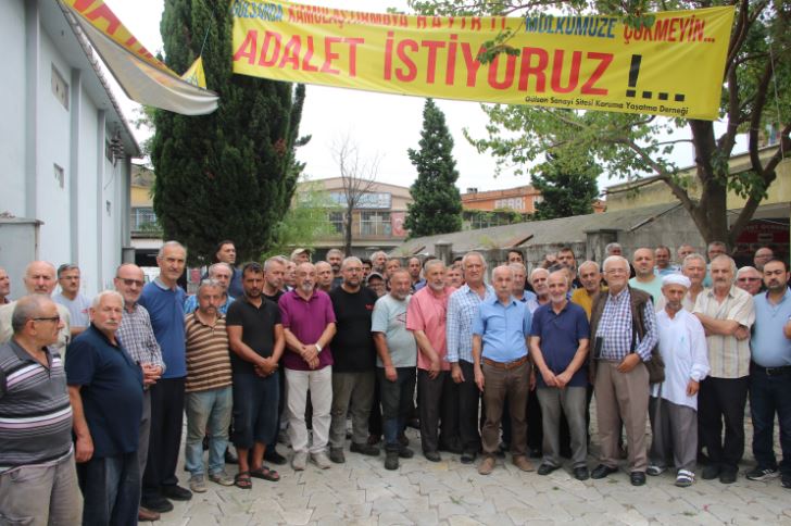 Samsun'da Gülsan Sanayi Sitesi Esnafı Adalet Arıyor