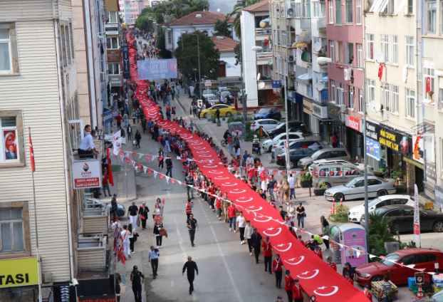 Samsun'da Cumhuriyet Yürüyüşü