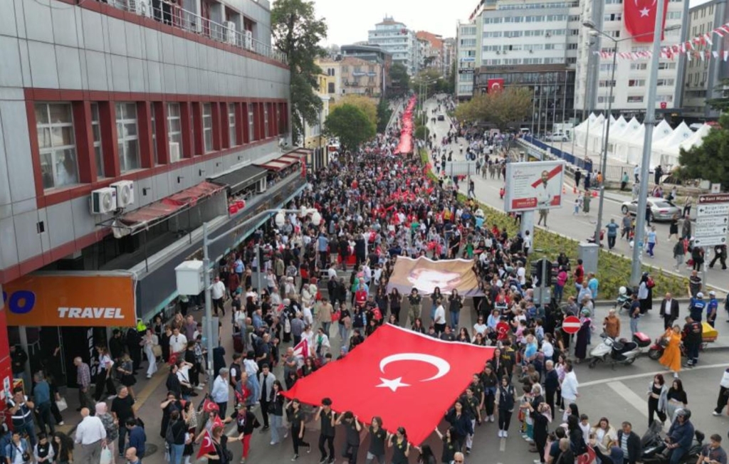 Samsun'da Cumhuriyet Yürüyüşü