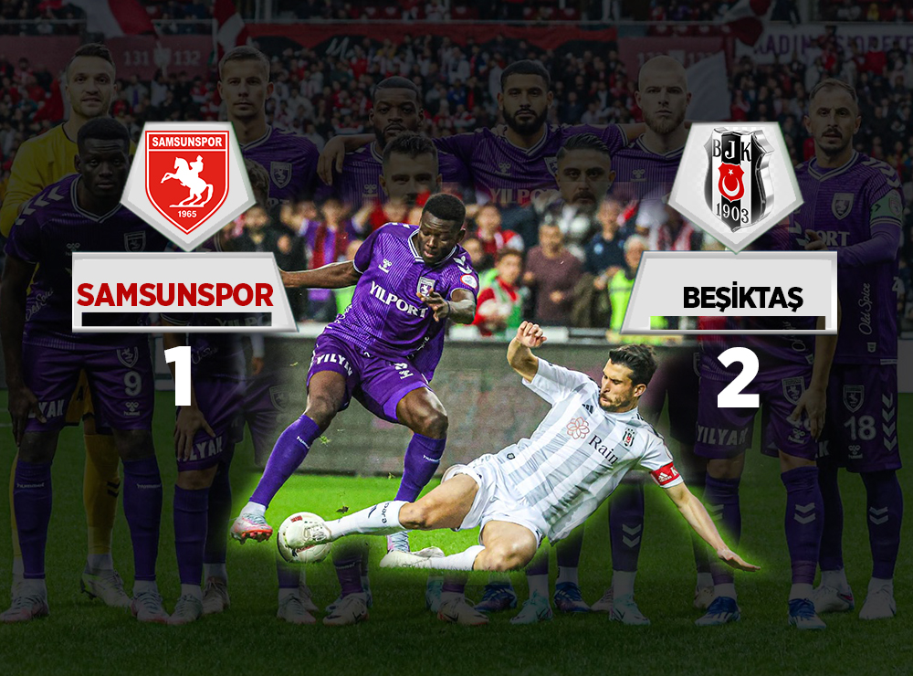 Samsunspor - Beşiktaş Maç Sonucu Belli Oldu