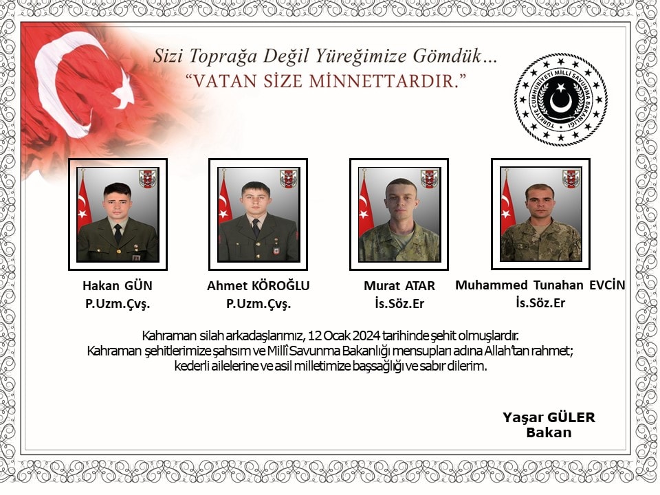 Pençe Kilit Operasyonunda 9 Şehit
