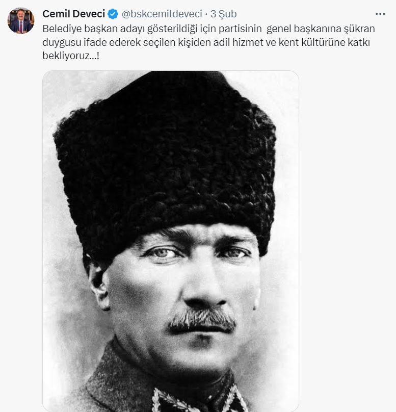 Cemil Deveci'nin O Paylaşımları