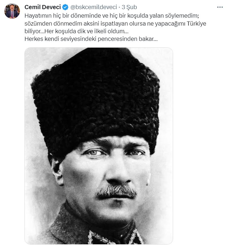 Cemil Deveci'nin O Paylaşımları