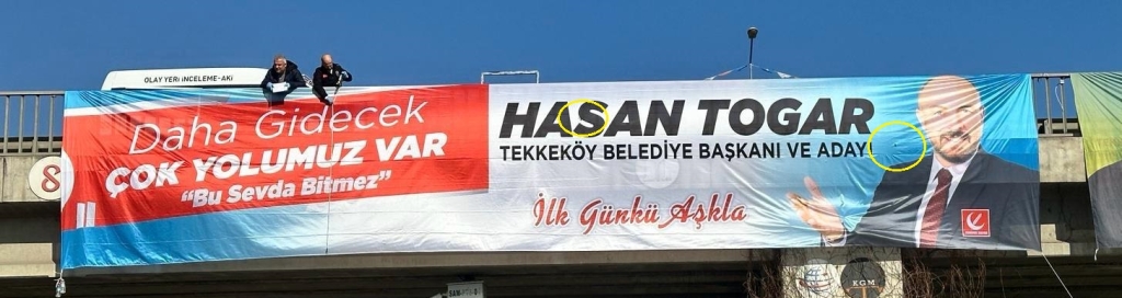 Tekkeköy'de Togar'ın Afişine Silahlı Saldırı