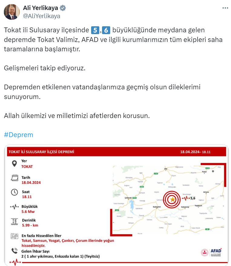 İçişleri Bakanı Ali Yerlikaya